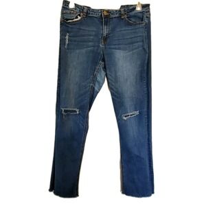 Twenty One Black Jeans By Rue 21 Womens Size 15/16 Blue Mid Rise Skinny Flex...